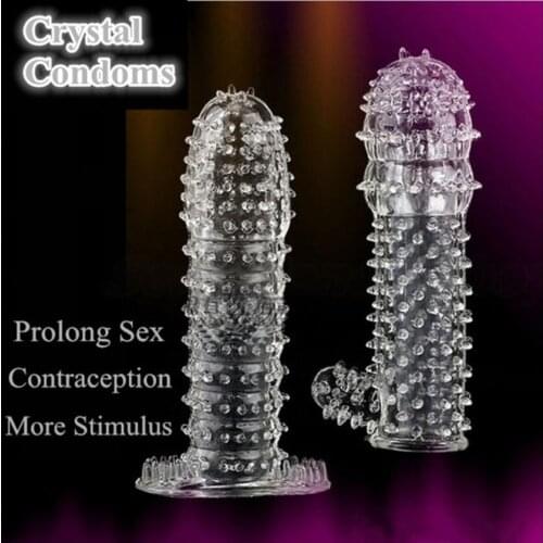 Reusable Real Penis Extender Sleeve Sex Products Condoms For Men Delay Ejaculation Silicone Big Dildo Penis Enlargement Sex Toys