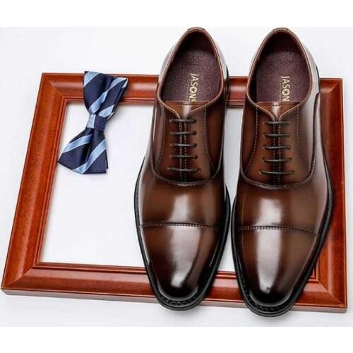 2021 Men Dress Shoes New Pu Leather Lace-up Business Loafers Male Casual High Quality Shoes for Men Zapatos De Hombre KP001