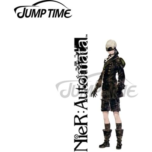 Jump Time 13 x 4cm For Nier Automata 9S Car Stickers Waterproof DIY 3D Sticker Bumper Custom Printing Window Decal Decoration