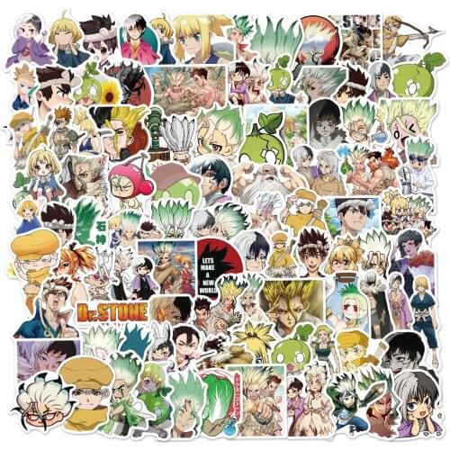 10/30/50/100Pcs Japanese Anime Dr.STONE STONE WARS Stickers for Skateboard Guitar Laptop Phone Waterproof Decals Toys