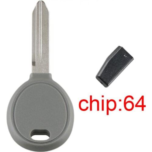 Uncut Blade Blank Car Key Ignition with 64 Transponder Chip Y160-PT Fit for Chrysler Dodge Jeep