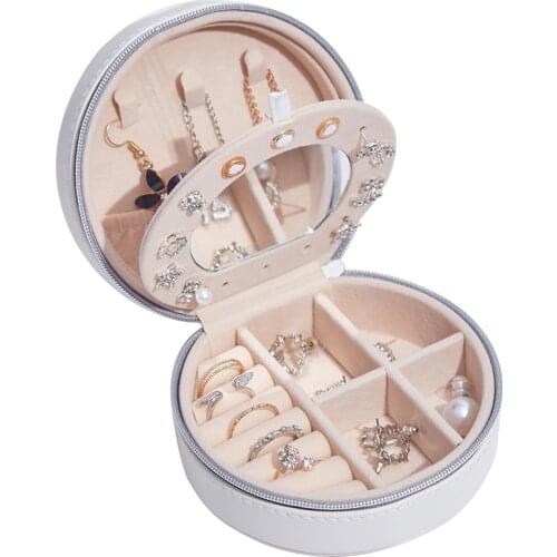 2020 New Leather Portable Jewelry Box Fashion Jewel Casket Festival Gift