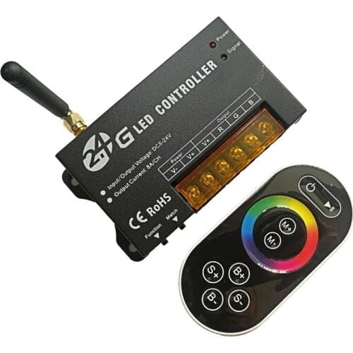 New Led RGB Strip Controller 2.4G RF Remote 12V-24V 4 Zone Multi Channel 4A/CH 4 Channel Wireless Control for Single RGB Strip