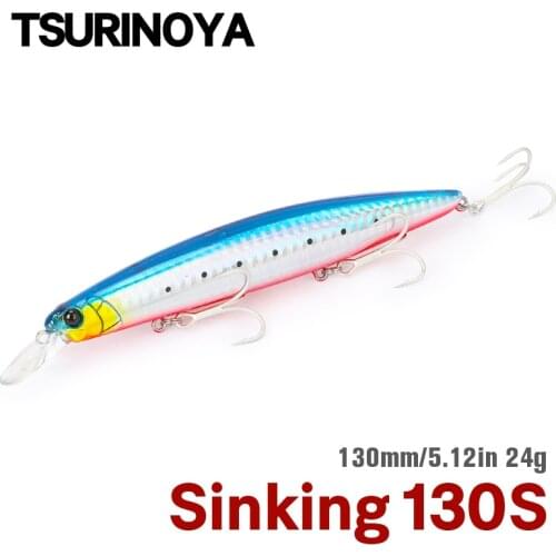 TSURINOYA Long Casting 130S Sinking Minnow SCOUT 130mm 24g Flounder Sea Bass Saltwater Large Fishing Lure Artificia Hard Baits
