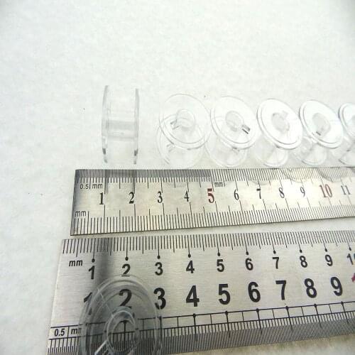 Wholesale 1000pc/bag Plastic Bobbin ABS Sewing Machine Spare Parts Shuttle Peg Tongue Transparent Bobbin Spin NEEDLE-732006