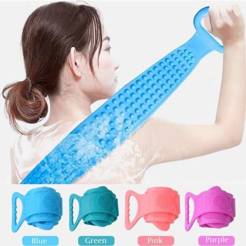Silicone Bath Body Brush Magic Silicone Brushes Bath Towels Body Brush Bath Belt Exfoliating Back Brush Belt Wash Skin