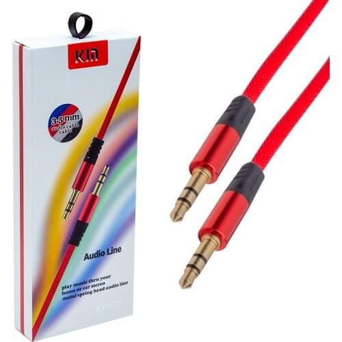 POWERMASTER PM-3777 3.5 MM MALE/MALE RED STEREO AUX CABLE
