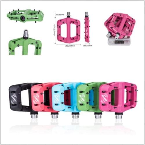 DU Bushing Bearings Nylon Ultralight Flat Pedal MTB Road Bike Cycling Anti-slip Big Foot Plastic Bike Pedal Bicycle Accessories