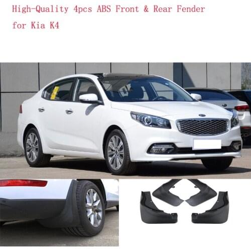 High-Quality 4pcs ABS Front & Rear Fender for Kia K4 Car Mud Flaps Splash Guard Mudguard Mudflaps Accessories