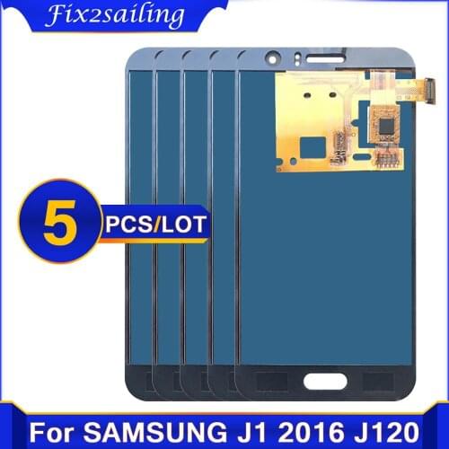 5Pcs/lot Tested TFT Incell LCD For Samsung Galaxy J120 Touch Screen Digitizer LCD Display Assembly For Samsung J1 2016 J120F