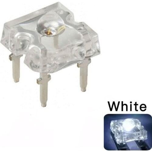 100pcs F3 3mm Piranha White LED Super Flux 20mA Transparent Ultra Bright Round Head Water Clear Lamp Light Beads