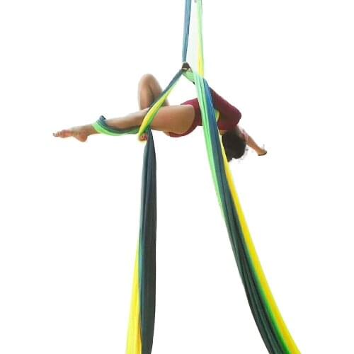 19.5Yards/18m fly Premium Aerial Silks for home Yoga Ombre fly Sling Extension Antigravity Aerial indoor Yoga Swing