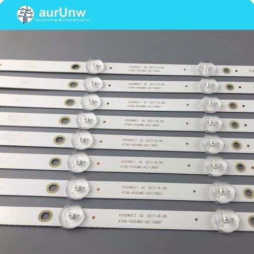 5 Sets=40 pieces LED Backlight strip 6 lamp For Philips 55"TV K550WDC1 A1/A2 55PUF6092 4708-K55WDC-A2113N01 4708-K55WDC-A1113N01