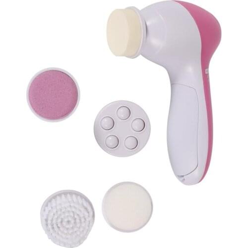 5 in 1 Electric Facial Cleanser Wash Face Cleaning Machine Pore Cleaner Body Cleansing Massage Mini Skin Beauty Massager Brush