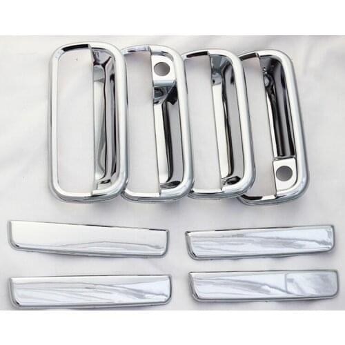 8PCS Car handle door bowl cover Chrome plated molding For Toyota HILUX SURF 1998-2002