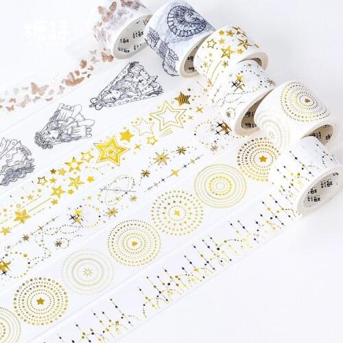 Dream Shining Star Gilding Washi Tape Adhesive Tape DIY Scrapbooking Sticker Label Masking Tape