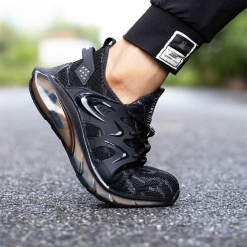 2021 New Design Safety Work Shoes Boots For Men Anti-Smashing Steel Toe Construction Sneakers