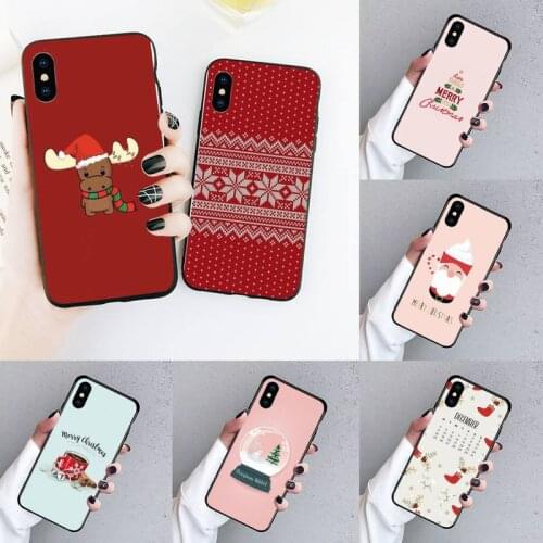 Merry christmas art abstract holiday Phone Case for iPhone 11 12 pro XS MAX 8 7 6 6S Plus X 5S SE 2020 XR