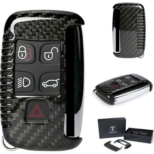 Car Remote Key Cover Case Skin Shell Replacement For Land Range Rover Carbon Fiber Auto Accessories