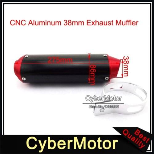 CNC Aluminum 38mm Exhaust Muffler Clamp For 125cc 140 150cc 160cc Chinese Dirt Pit Bike Motorcycle XR50 CRF50 SSR Thumpstar KLX