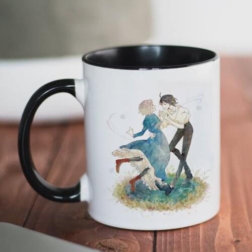 Anime Howls Moving Castle Miyazaki Hayao Cartoon 11oz Coffee Ceramic Cup Creative Gift Mugs