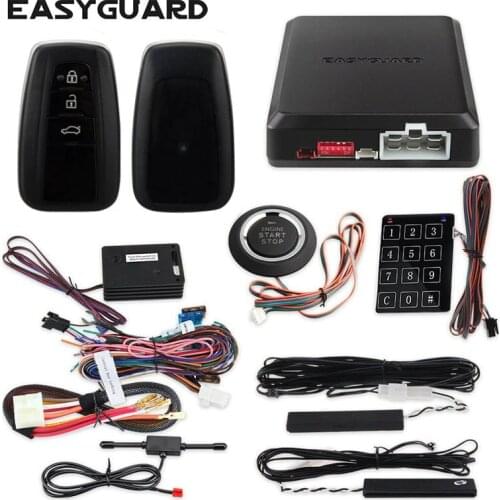 EASYGUARD start stop engine button passive keyless entry remote start kit for car push start system touch password entry DC12V