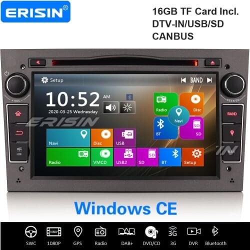 Erisin 7160 DAB+ Car Stereo SWC Navi for Opel Vauxhall Antara Astra H Combo Corsa C/D Meriva Signum Vectra C Vivaro Zafira Tigra