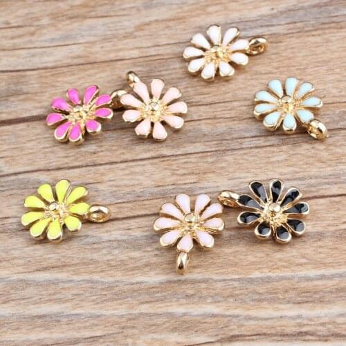 Hot Sale New 20pcs DIY fashion charms gift Chrysanthemum alloy pendant making bracelet necklace clothing jewelry Accessories