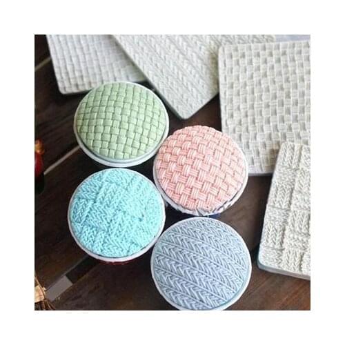 Hot Sale Sweater Woolen Grain Silicone Cake Mold Chocolate Jelly Baking Mould Sugar Craft Tools Fondant Cake Decorating
