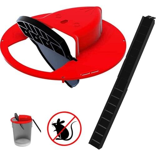 Humane or Lethal Trap Door Style Multi Catch Reusable Smart Mouse Rat Trap Plastic Flip N Slide Bucket Lid Mouse Rat Mouse Trap