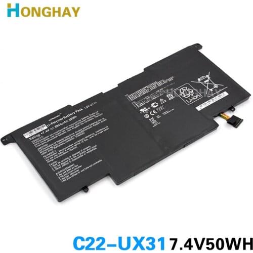 HONGHAY C22-UX31 Laptop battery for ASUS ZenBook UX31 UX31A UX31E UX31A-R4004H UX31E-DH72 UX31KI3517A 7.4V 6840MAH 50WH