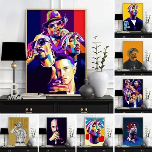 Fashion West Coast Hip Hop Tupac Music Poster and Prints Canvas Painting on Wall Art 2PAC Picture For Living Room Home Decor
