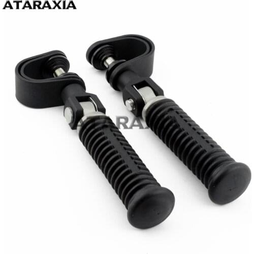 Motorcycle Highway Foot Pegs Clamp 1-1.25" Engine Guards Crash Bar Footrest W/mount Clamp For Harley Honda Suzuki Sportster Dyna