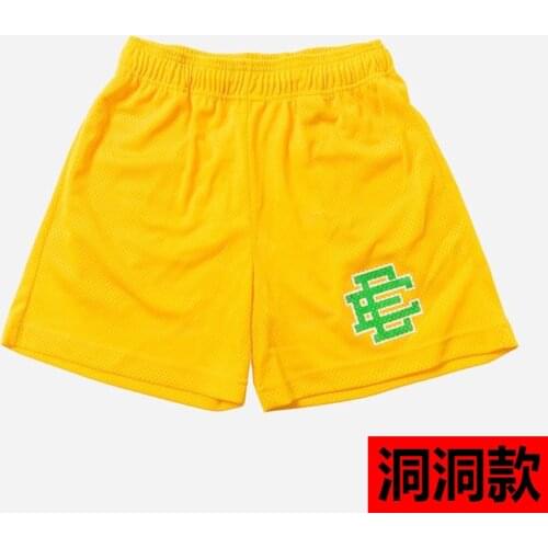 2021 Mens Summer Fitness Loose Shorts Sports Training Fashion Simple Mesh Breathable Sweat Quick-drying Pure Color 5 Cent Pants
