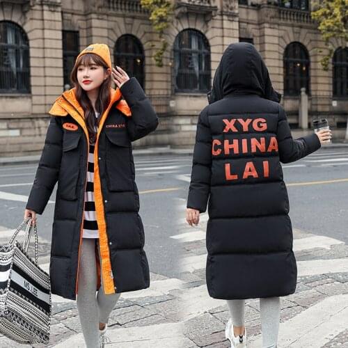 New Down Cotton Coat Women Loose Parkas Winter Jacket Warm Thick Winter Coat Women Long Sleeve Oversized Coat Padded Outerwear