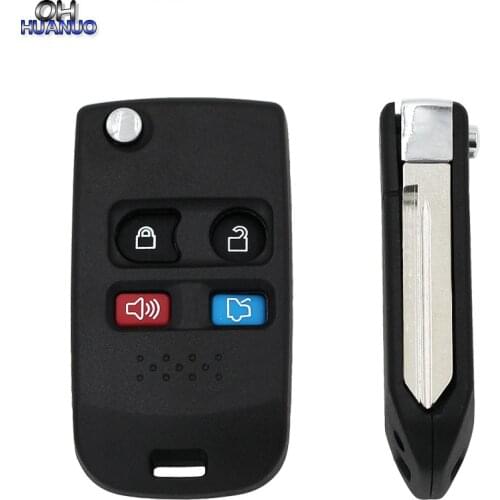 New Modified Folding Flip Fob Remote Key Shell 4 Button For Ford Focus Complete Escape Mustang Explorer for Lincoln Town Sport