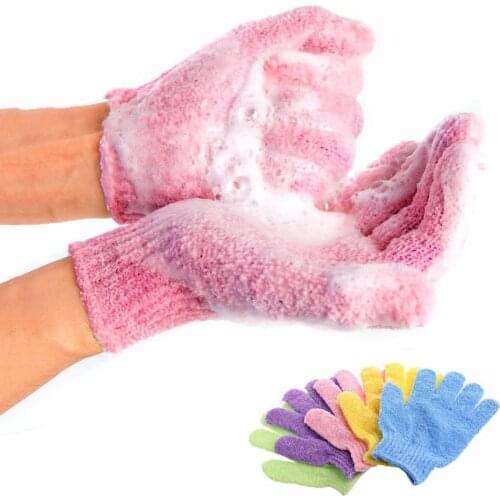 New Style Gloves Exfoliating Shower Scrub Body Bath Peeling Mitt For For Body Scrub Washcloth Bubble Net Loofah Scrubber
