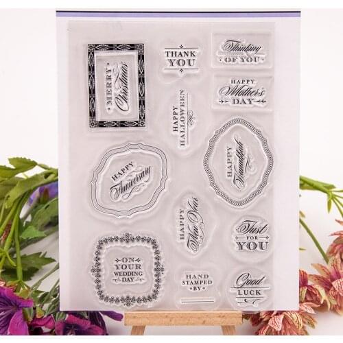 Clear Stamp for Scrapbooking Transparent Stamps Silicone Rubber Stamps for Card Making DIY Photo Album Decor