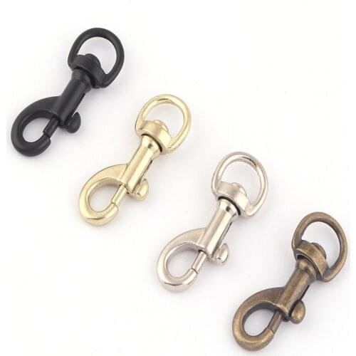 10mm Light Gold Metal Swivel Clasp Claw,Dog Collar Trigger Lobster Clasp Purse for Bag Handbag Webbing Hardware Key Ring Leather