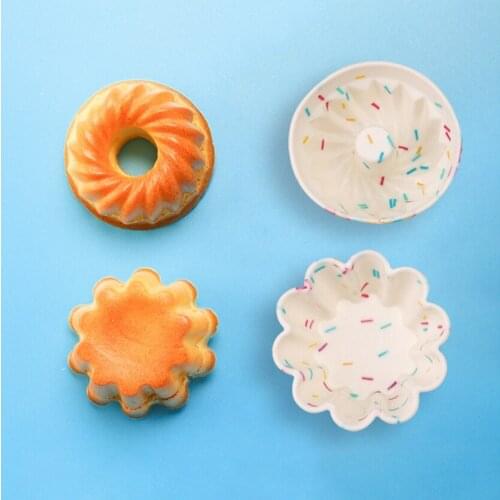 DIY Macron Candy Colour Silicone Cake Cup Muffin Cup Egg Tart Mold Baking Mold