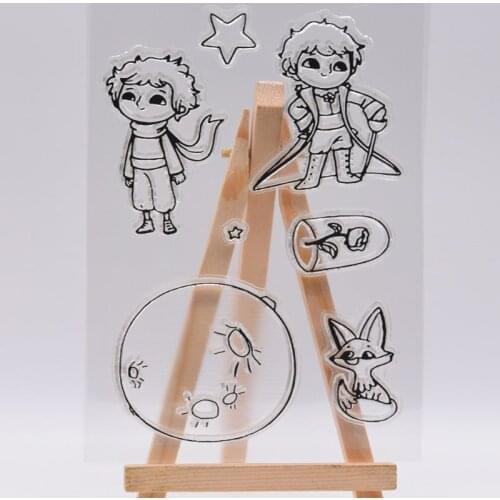M17D Prince Planet Cartoon Silicone Seal Stamp DIY Scrapbooking Photo Album Decor