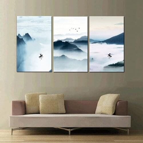 Nordic Decoration Forest Lanscape Wall Art Canvas Poster and Print Canvas Painting Decorative Picture for Living Room Home Decor