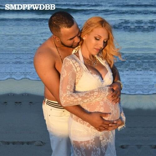 SMDPPWDBB Maternity Photography Props Maternity Gown Lace Maternity Dress Fancy Shooting Photo Summer Pregnant Dress Plus Size