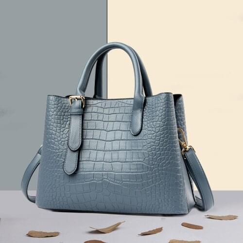Shopper bag Big Capacity Soft Leather Womens Handbags Alligator Tote Bags Lady High Quality Leather Shoulder Bags For Women