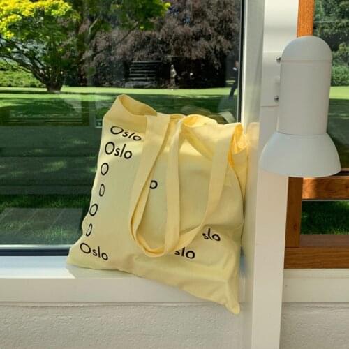 New Fashion Women Yellow Shoulder Canvas Bag Simple Letter Student Girls Portable Book Handbags Retro Ladies Beach Shopping Bag