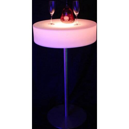LED Bar Furniture illuminated Outdoor Decorative Coffee Bar Table SK-LF21 (D60*H106cmcm) for Event Party Wedding 1pc