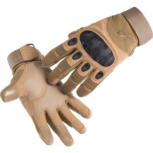 Tactical Gloves For Hunting Black Rubber Dissipate Heat Riding Army Training Gloves Hard Knuckle Touchscreen Military Gloves