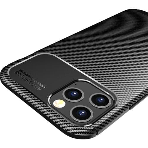 Shockproof Armor Beetle Carbon Fiber Shell Black Phone Case For iPhone 11 12 Mini Pro XS Max XR X 8 7 6s Plus SE 2020 Back Cover
