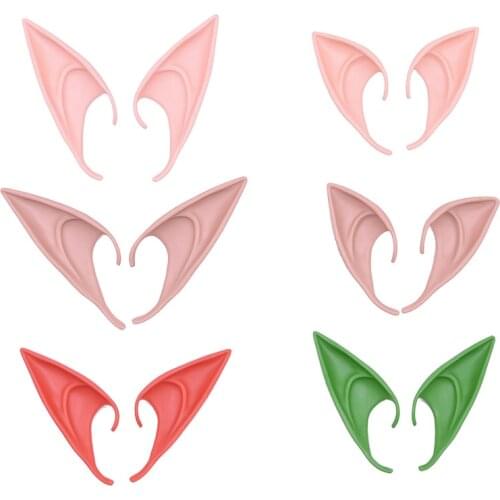 1Pair Mysterious Angel Elf Ears Halloween Party Cosplay Costume Accessories Soft False Ears Pointed For Kids Masquerade Dress Up