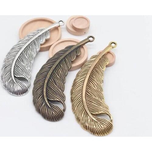 Vintage 3 pcs zinc alloy leaves charms fit DIY handmade necklace earring bracelet charms Jewelry Making accessories